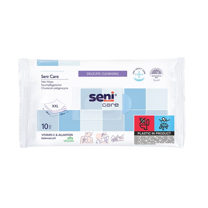 SENI CARE mitrās salvetes N10