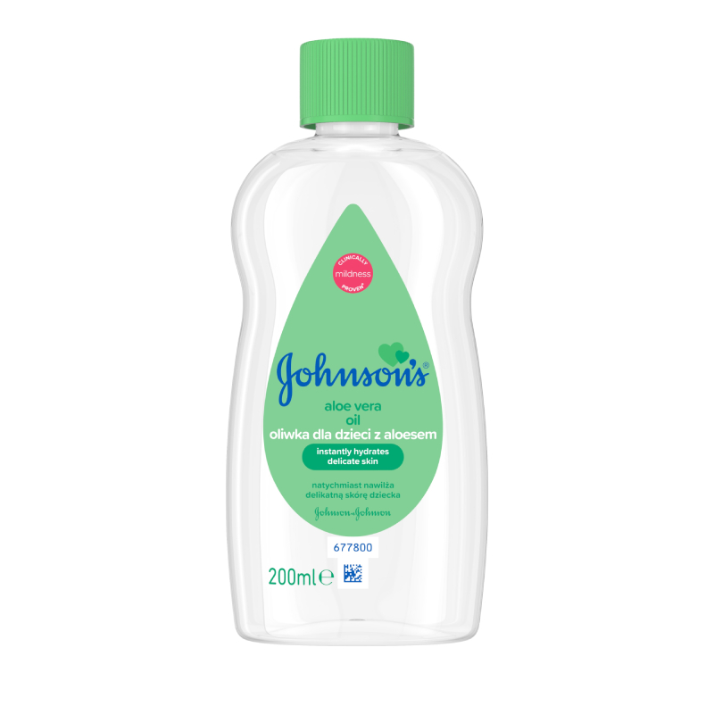JOHNSON'S Baby Aloe Vera Eļļa bērniem ar alvejas ekstraktu 200ml