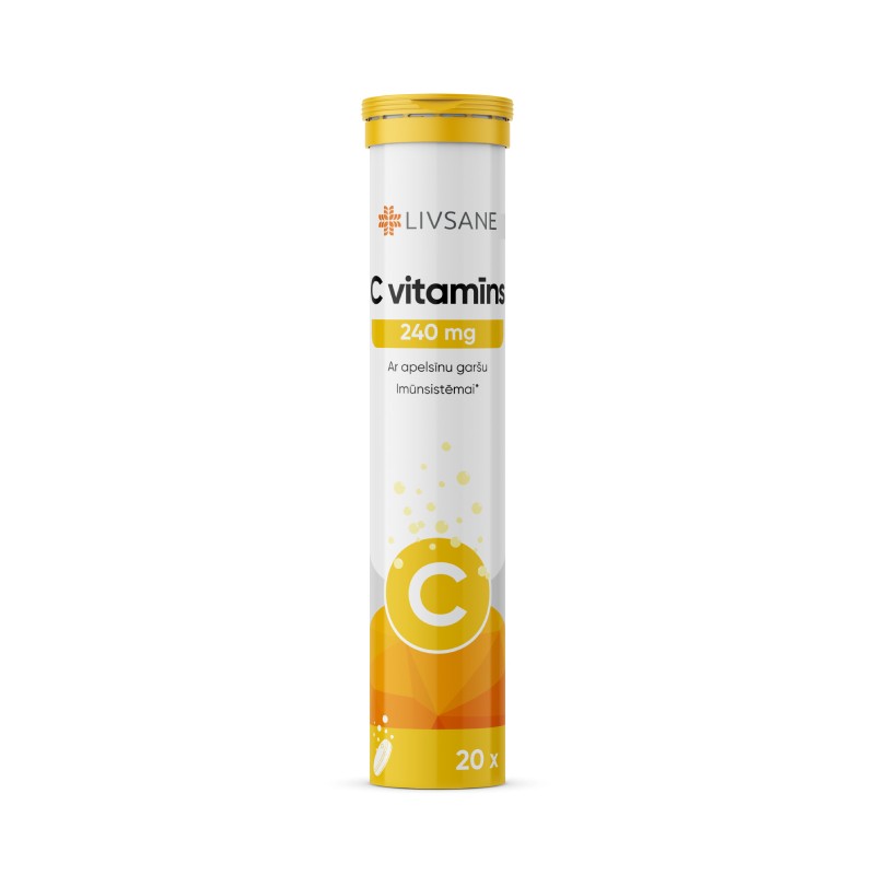 LIVSANE C vitamīns 240 mg šķīstošās tabletes N20