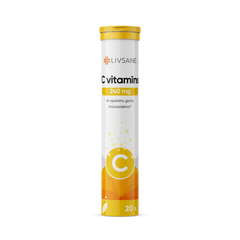 LIVSANE C vitamīns 240 mg šķīstošās tabletes N20