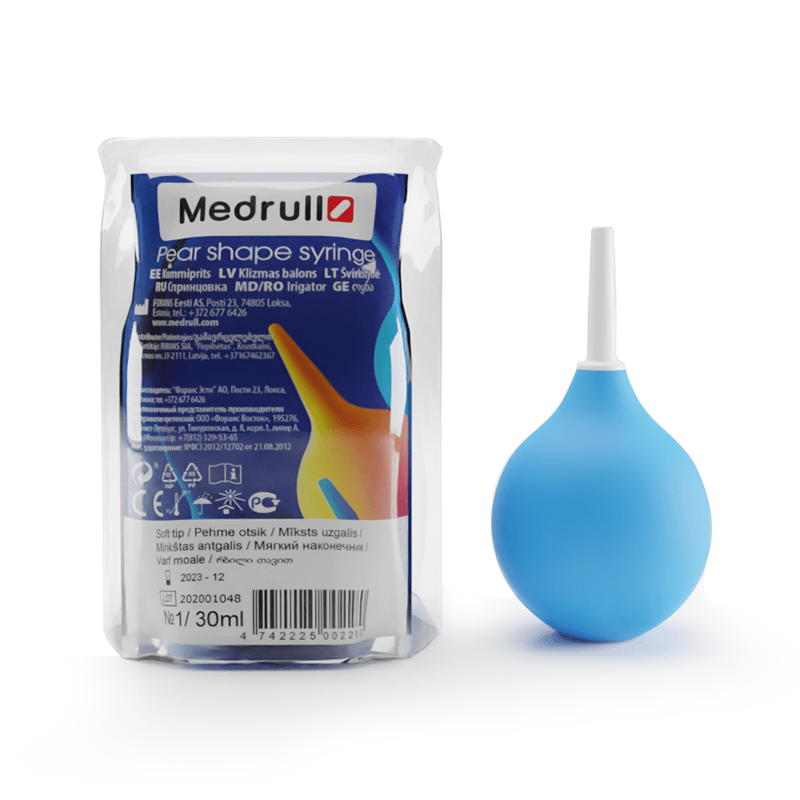 MEDRULL Klizmas balons, ciets uzgalis, izmērs N1, 30 ml