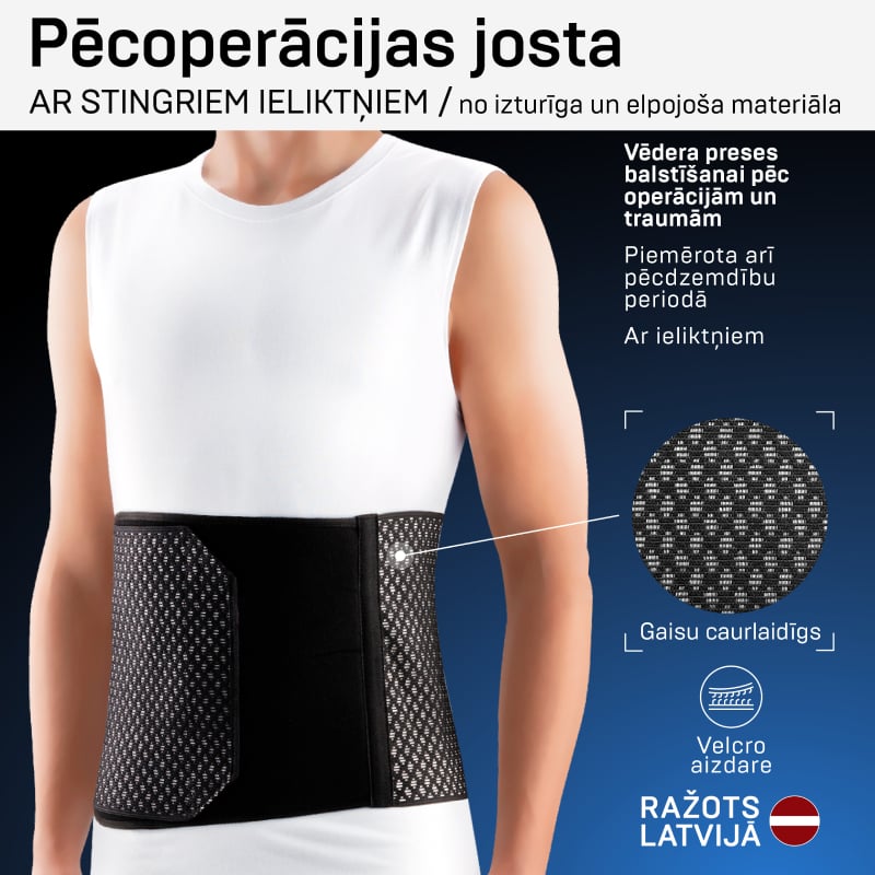 TONUS ELAST 9901 AIR medicīniskā pēcoperāciju josta, no elpojoša, nodilumizturīga materiāla, S