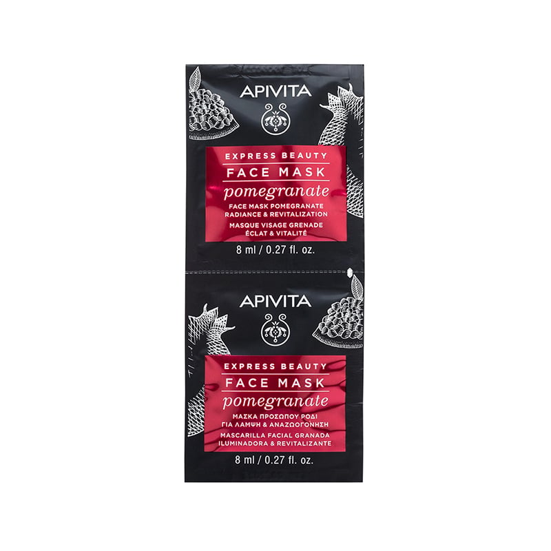 APIVITA EXPRESS BEAUTY Sejas maska ar granātāboliem 2 x 8ml