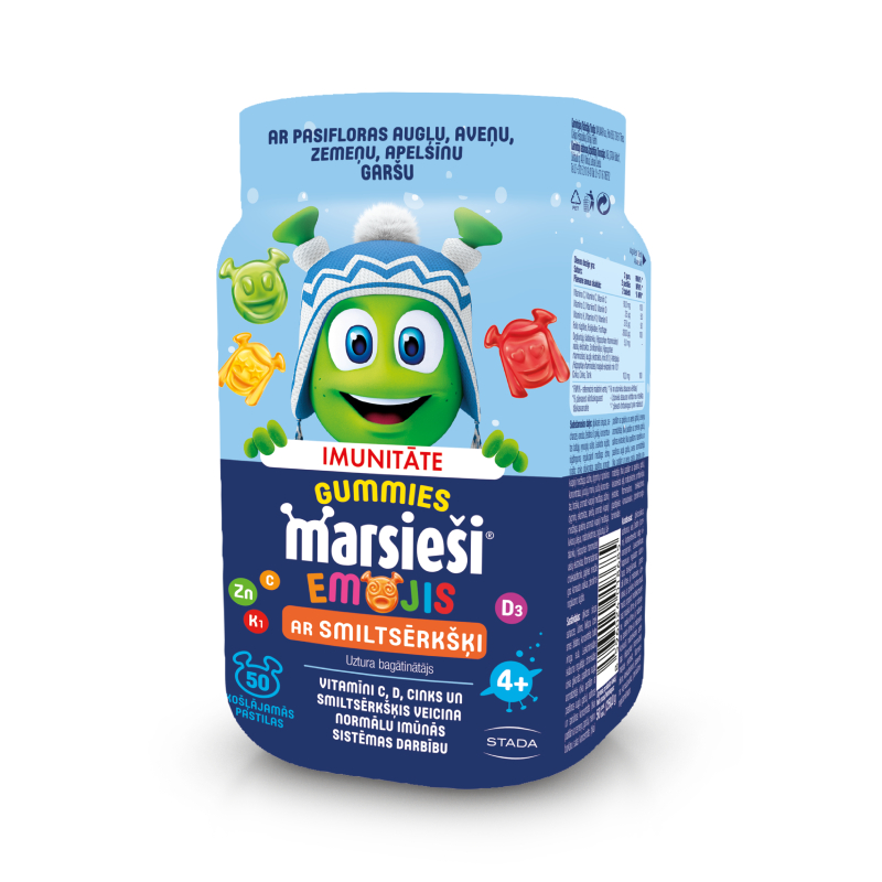 MARSIEŠI Gummies ar smiltsērkšķi košļājamās pastilas N50