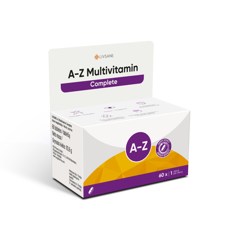 LIVSANE A-Z Multivitamīni tabletes N60