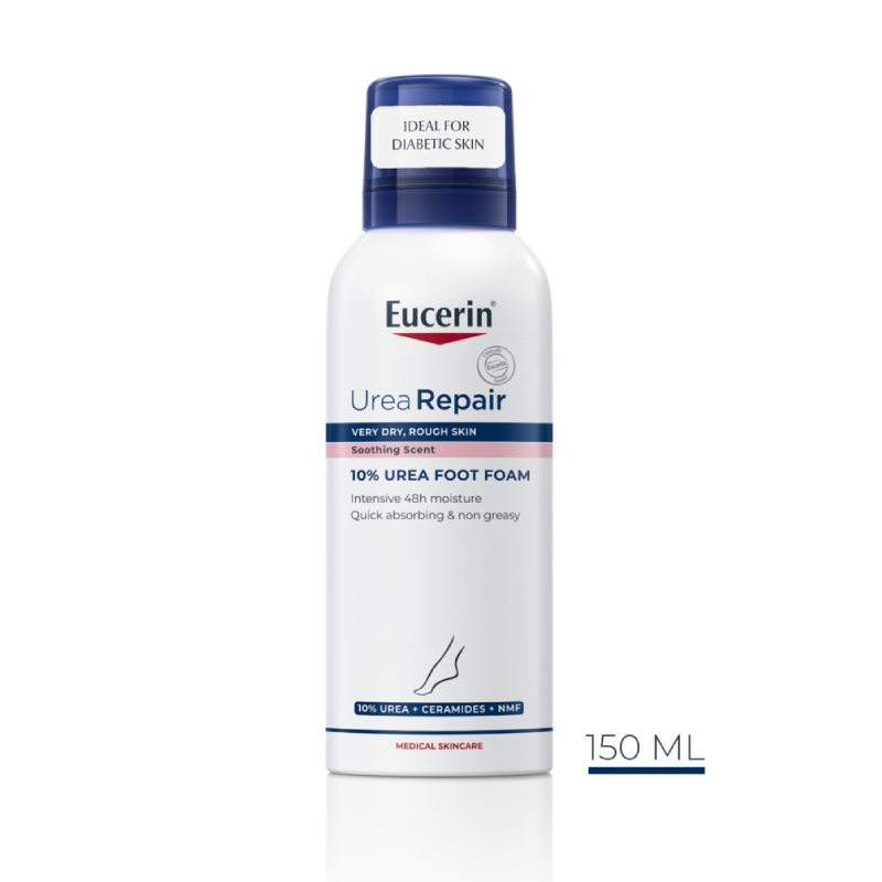 EUCERIN UreaRepair Plus 10% putas ļoti sausām un raupjām pēdām 150ml
