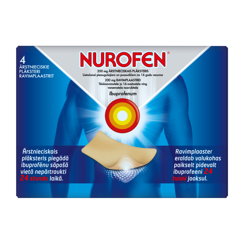 NUROFEN 200mg ārstnieciskais plāksteris N4