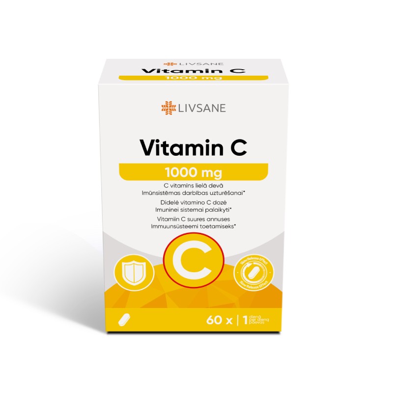 LIVSANE C vitamīns 1000mg tabletes N60