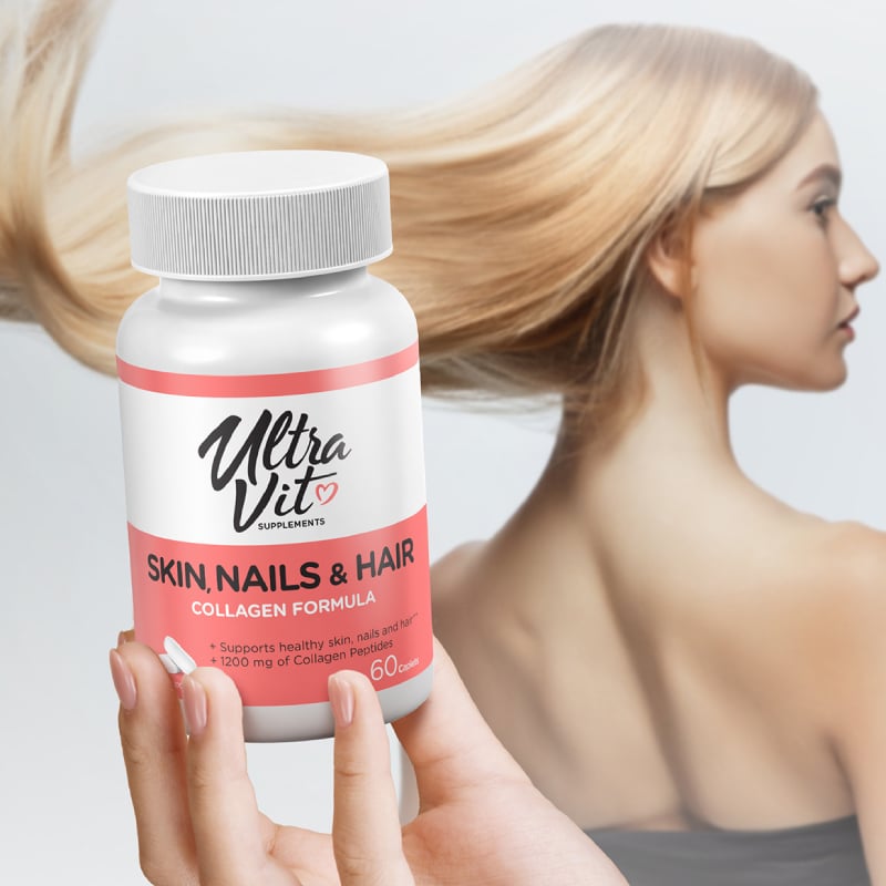 ULTRAVIT Skin, Nails&Hair kolagēna formula kapletes N60