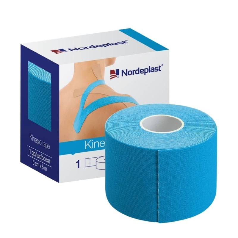 NORDEPLAST Kinezioloģiskais teips gaiši zils 5cmx5m, 1 gab.