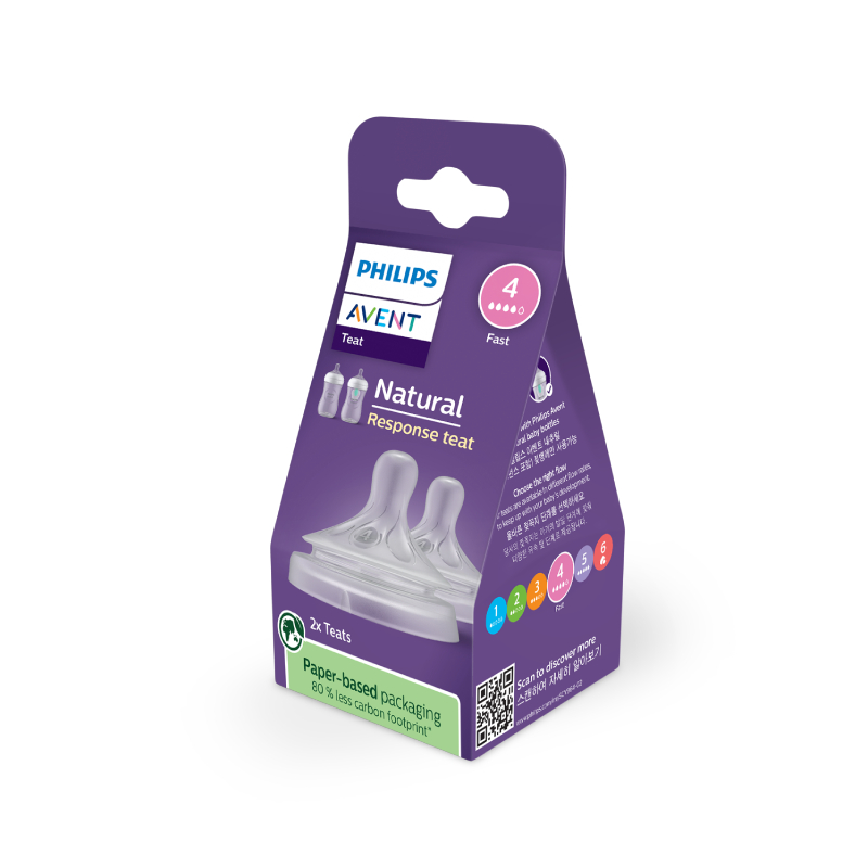 PHILIPS AVENT Natural Response pudeļu silikona knupīši 3m+ N2