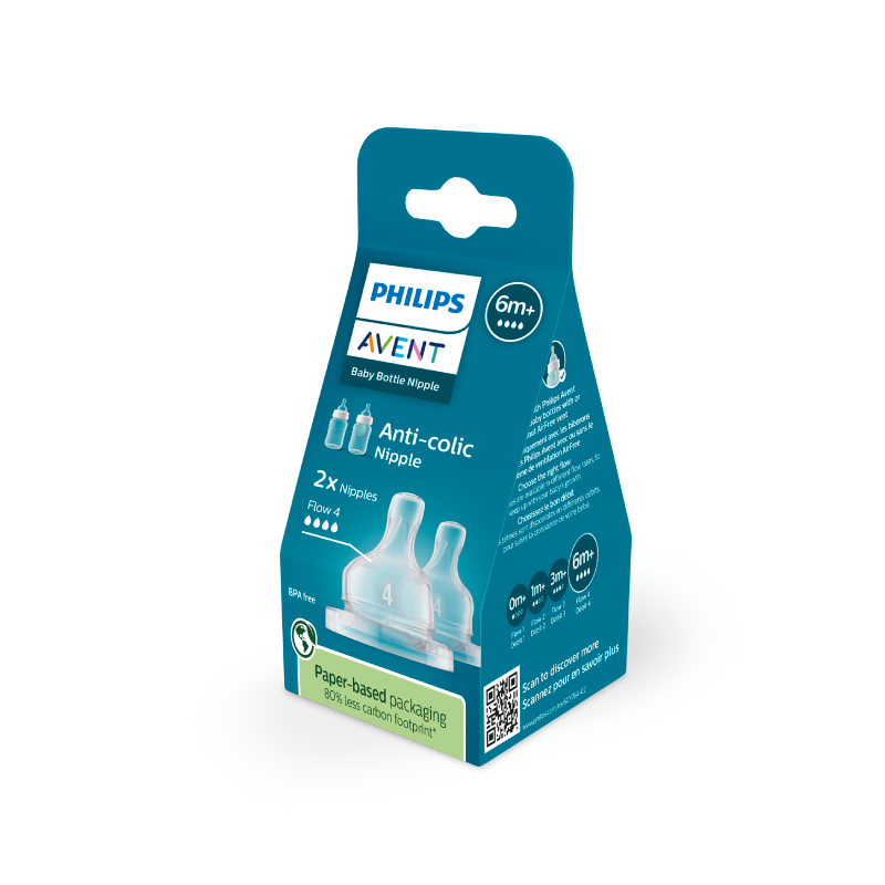 PHILIPS AVENT Pretkoliku barošanas pudeļu silikona knupīši 6m+ N2