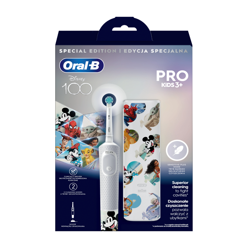 ORAL B Disney 100 elektriskā zobu birste+futlāris