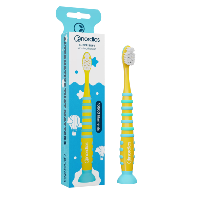 NORDICS 10500 Rocket Yellow bērnu zobu birste