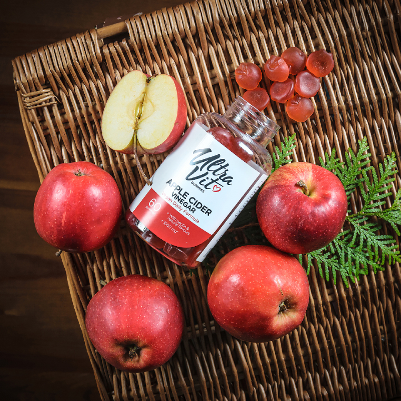 ULTRAVIT Apple Cider Vinegar košļājamās tabletes N60