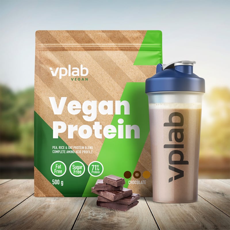 VPLAB Vegan Protein Chocolate pulveris 500g