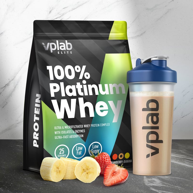 VPLAB Platinum Whey Strawberry-Banana pulveris 750g
