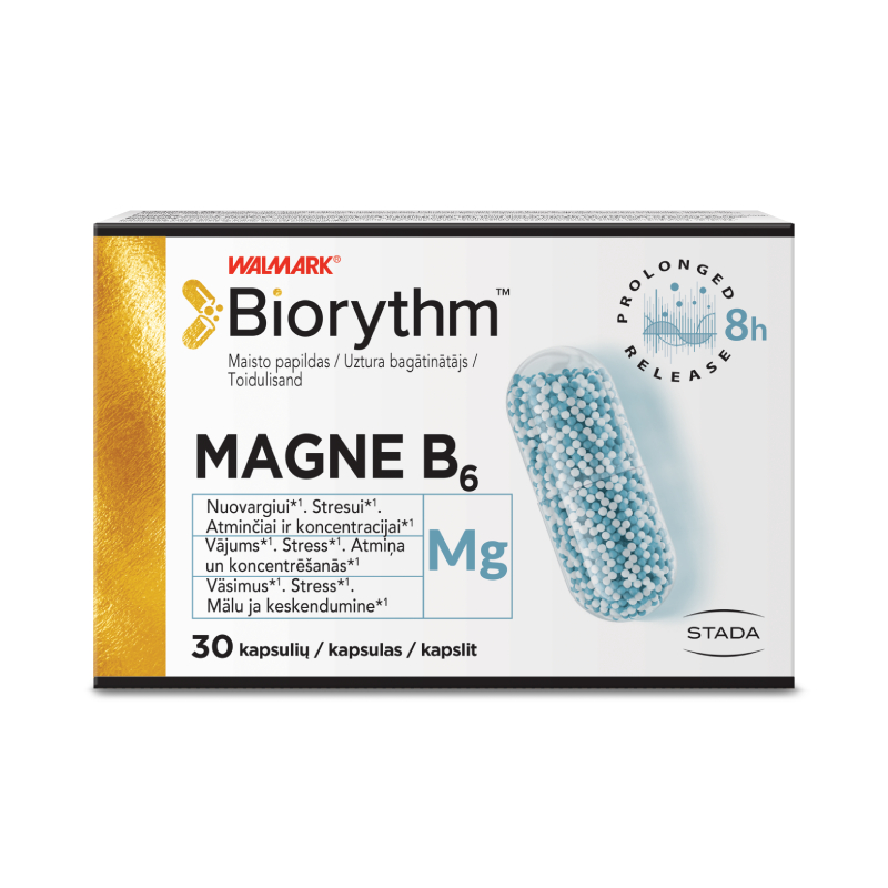 BIORYTHM Magne B6 (Magnijs) kapsulas N30