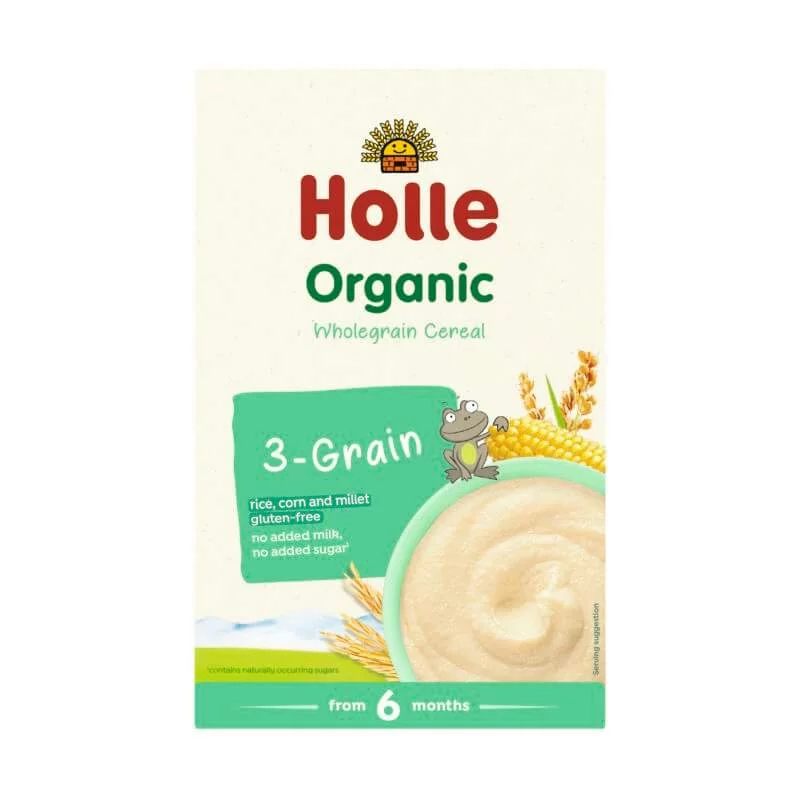 HOLLE Trīsgraudu putra bezglutēna zīdaiņiem no 6 mēnešiem 250g