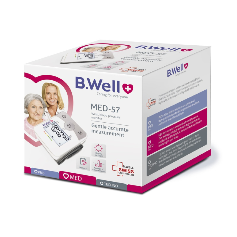 B.WELL MED-57 Plaukstas locītavas asinsspiediena mērītājs N1