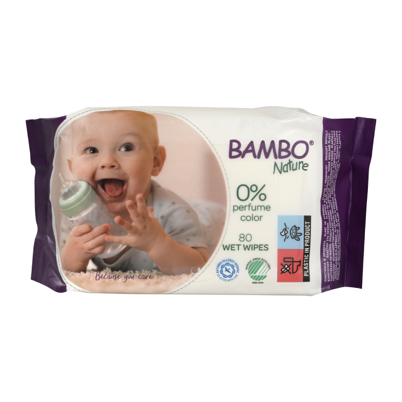 BAMBO NATURE Mitrās salvetes N80