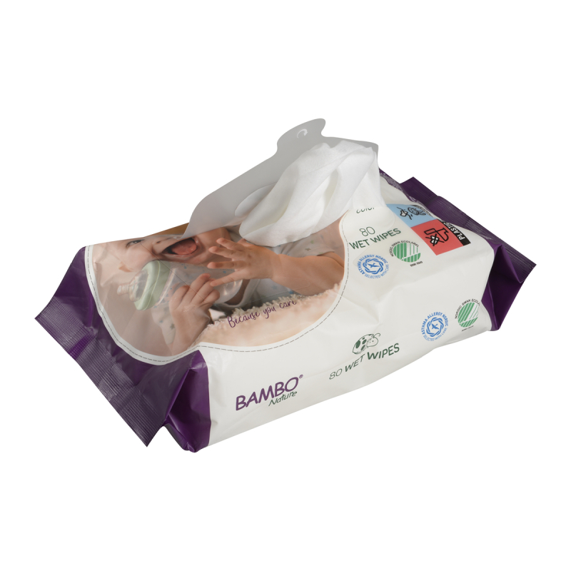 BAMBO NATURE Mitrās salvetes N80
