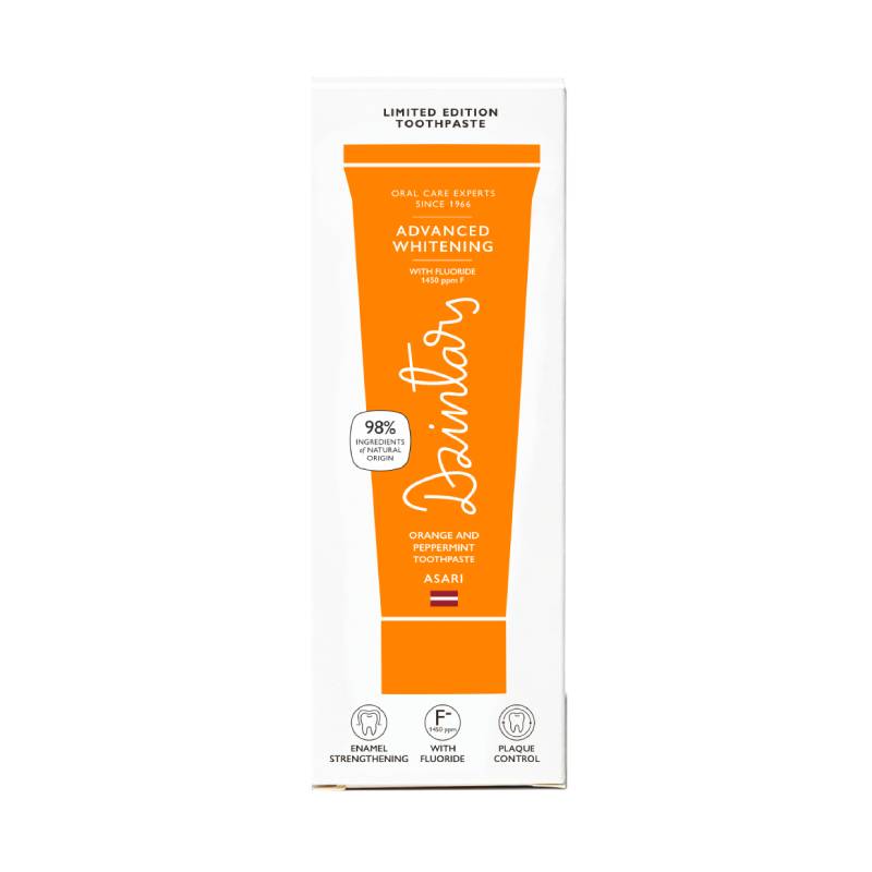 DZINTARS Asari Apelsīnu un piparmētru zobu pasta 75ml