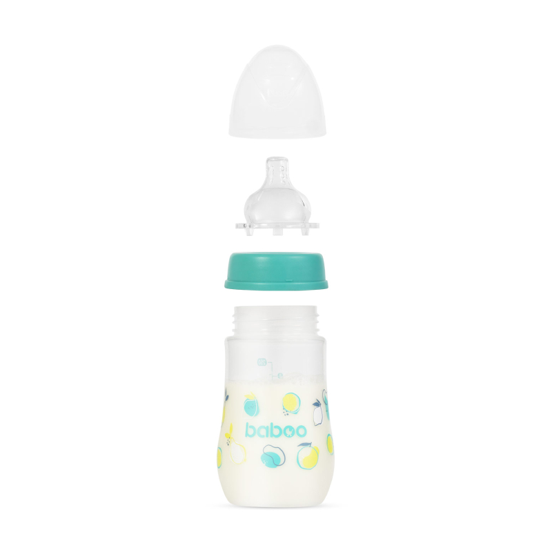 BABOO pretkoliku barošanas pudelīte, Lagoon Fiesta, 3+ mēneši 250 ml