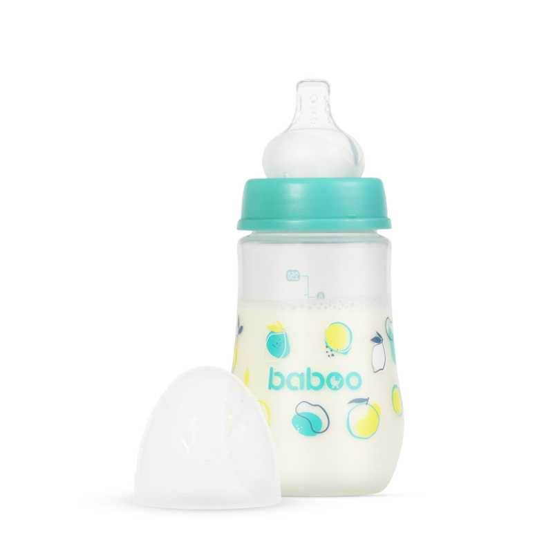 BABOO pretkoliku barošanas pudelīte, Lagoon Fiesta, 3+ mēneši 250 ml