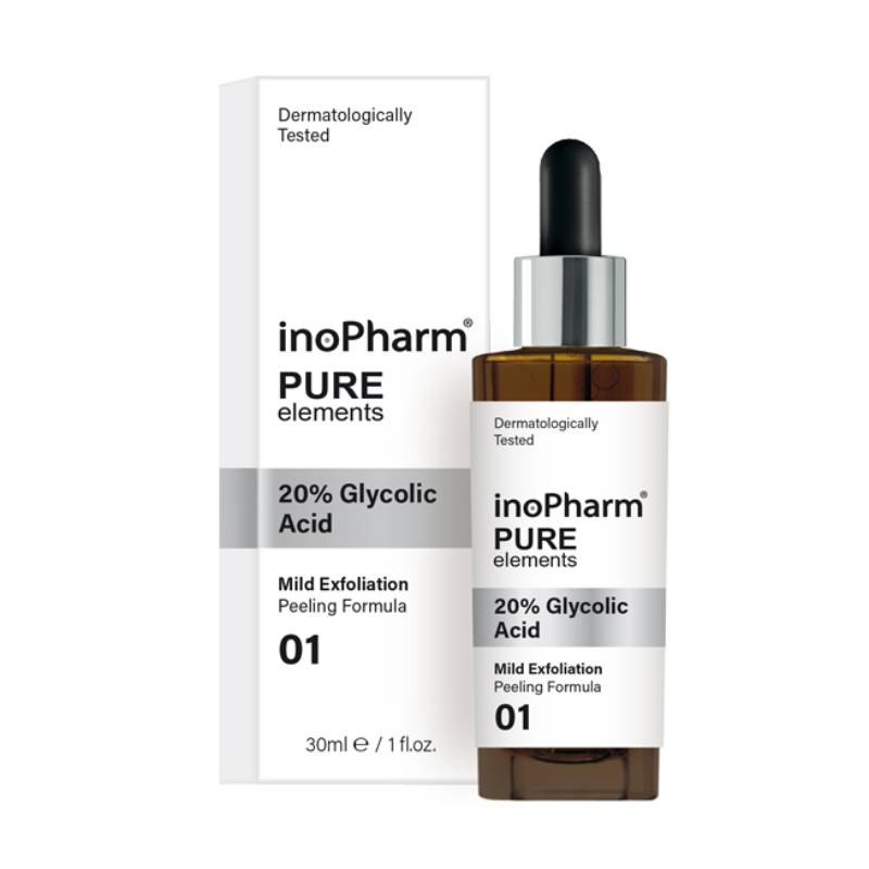 INOPHARM Pure Elements 20% Glycolic Acid sejas pīlings 30ml