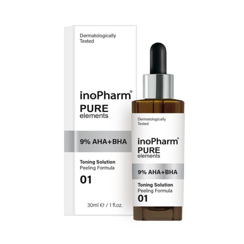 INOPHARM Pure Elements 9% AHA+BHA sejas pīlings 30ml