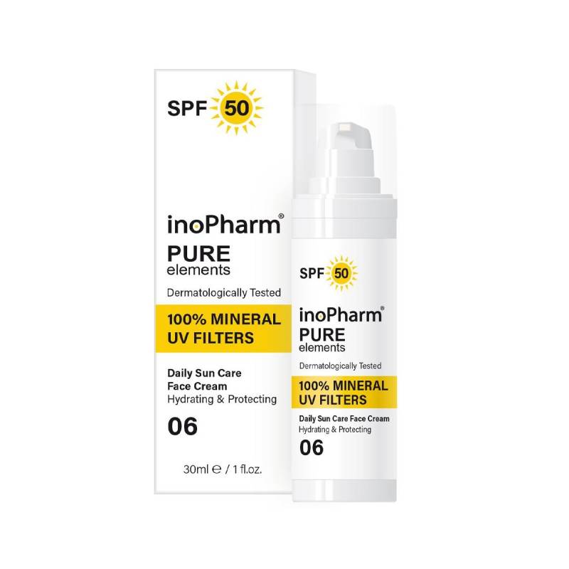 INOPHARM Pure Elements Sun SPF50 sejas aizsargkrēms 30 ml