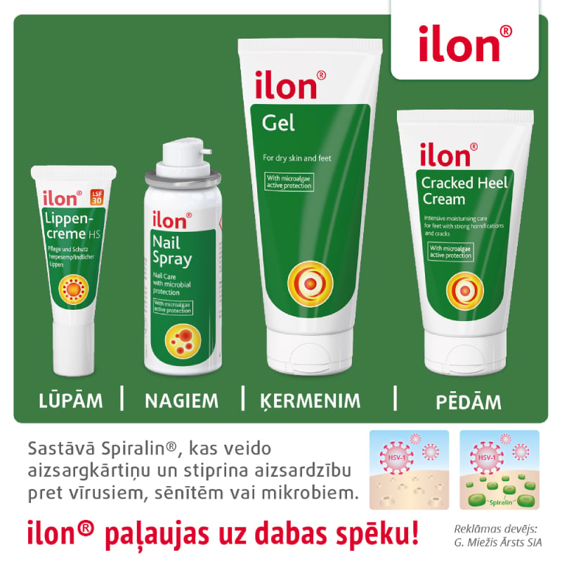 ILON lūpu krēms HS ar SPF 30 lūpu kopšanai un aizsardzībai 10 ml