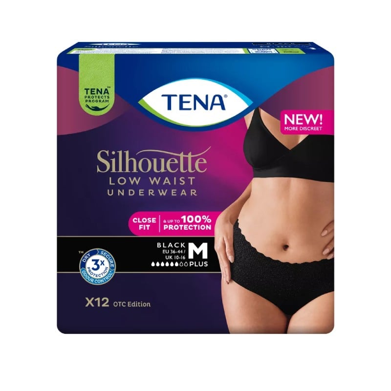 TENA Silhouette higiēniskās biksītes melnas M N12
