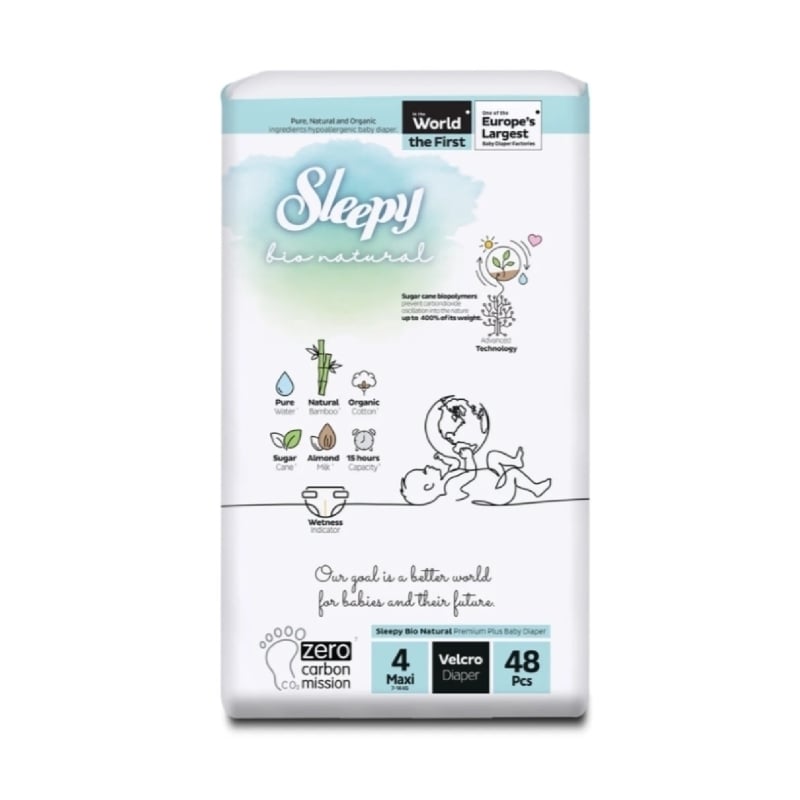 SLEEPY Bio Natural autiņbiksītes Maxi (7-14kg) N48