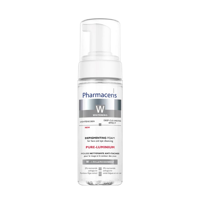 PHARMACERIS W Pure-Luminium balinošas putas sejas un acu mazgāšanai 150ml