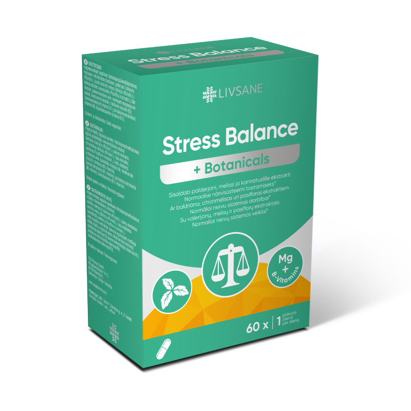 LIVSANE Stress Balance + Botanicals kapsulas N60