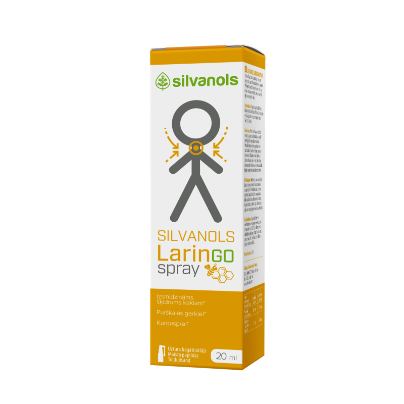 SILVANOLS Laringospray aerosols 20ml
