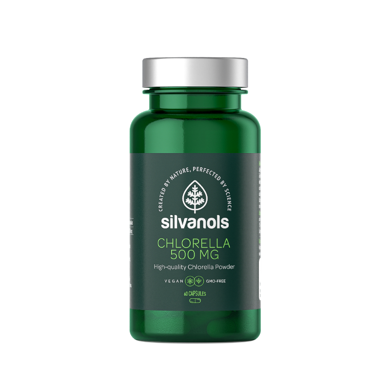 SILVANOLS Chlorella 500 mg kapsulas N60