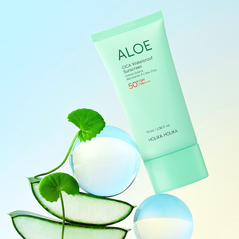 HOLIKA HOLIKA Aloe Cica SPF50+ ūdensnoturīgs saules aizsargkrēms 70ml