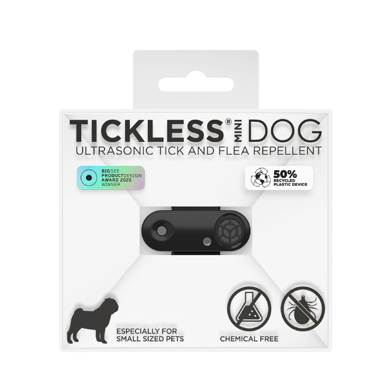 TICKLESS Mini Dog ultraskaņas repelenta ierīce melna (USB) N1