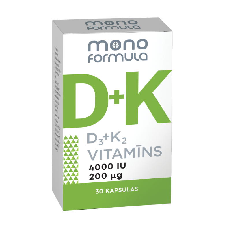 MONO FORMULA D3+K2 vitamīns kapsulas N30