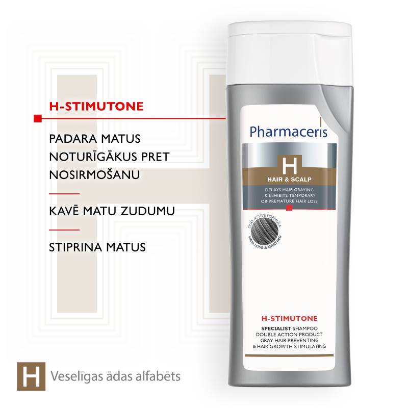 PHARMACERIS H-Stimutone šampūns sirmo matu novēršanai un matu augšanu stimulējošs 250ml