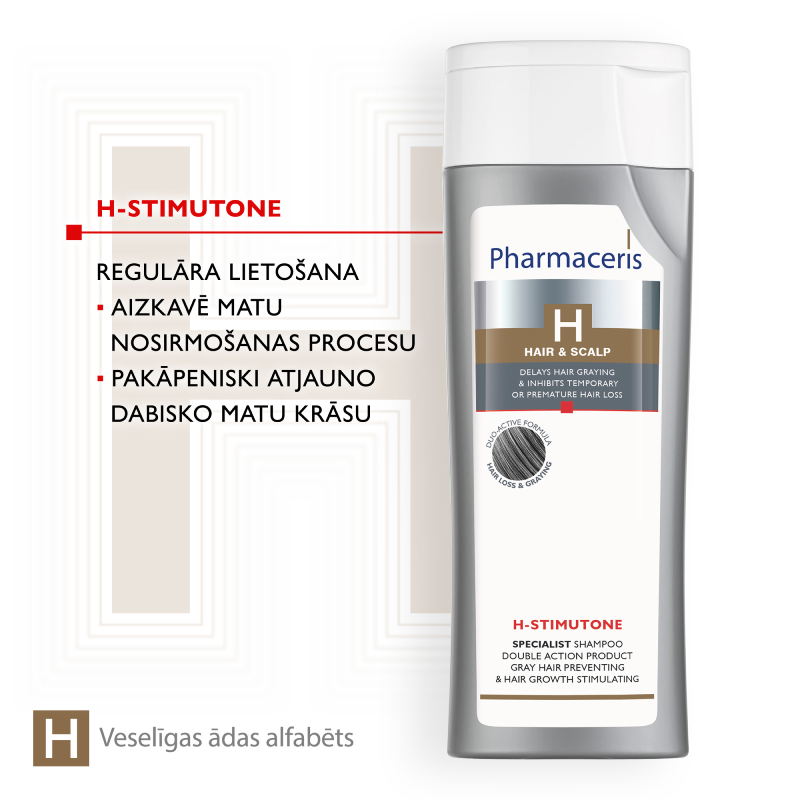 PHARMACERIS H-Stimutone šampūns sirmo matu novēršanai un matu augšanu stimulējošs 250ml
