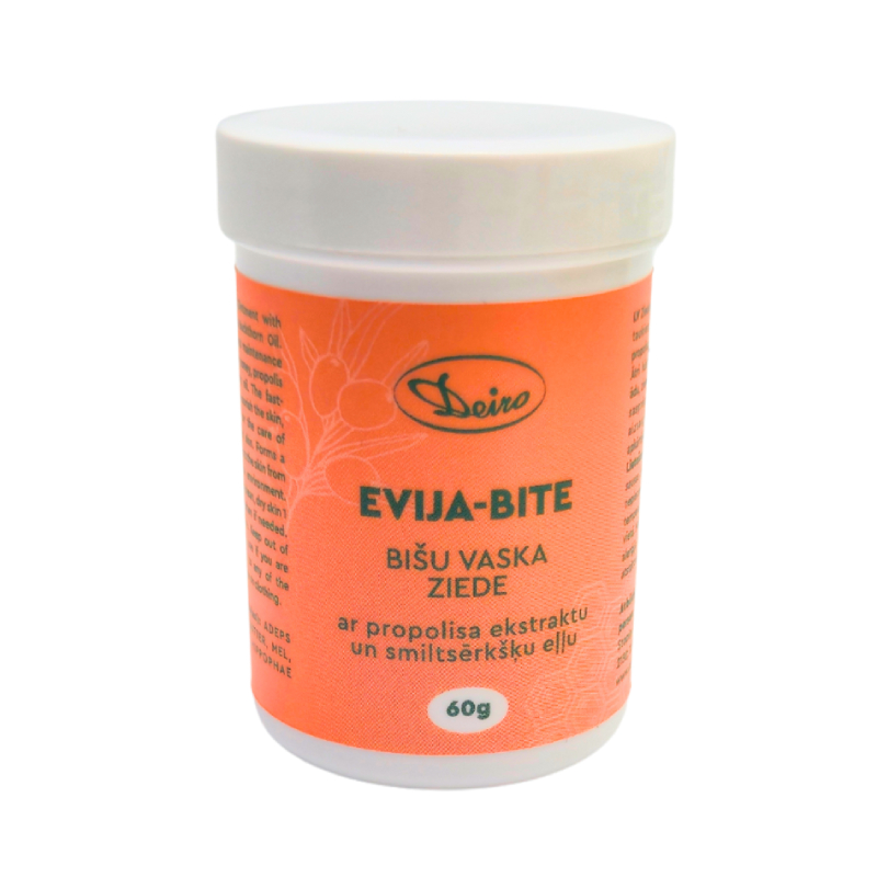 EVIJA-BITE bišu vaska ziede ar propolisa ekstraktu un smiltsērkšķu eļļu 60g