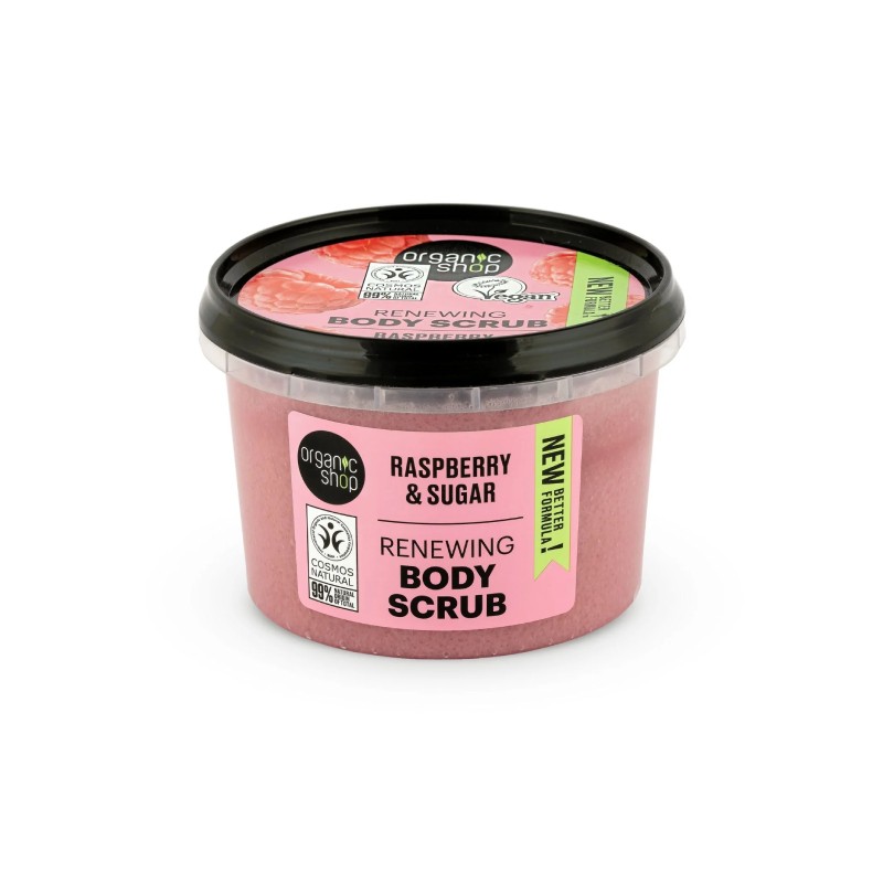 ORGANIC SHOP Raspberry&Sugar ķermeņa skrubis 250ml