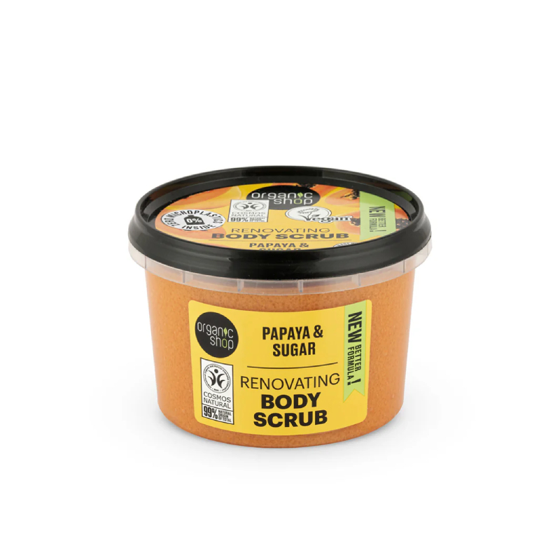 ORGANIC SHOP Papaya&Sugar ķermeņa skrubis 250ml