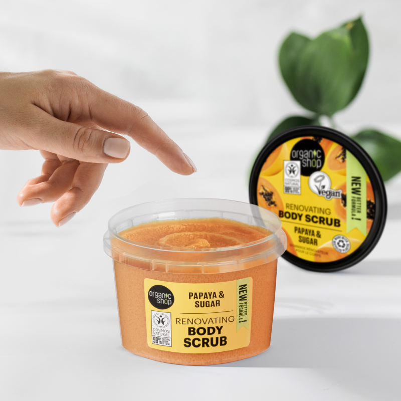 ORGANIC SHOP Papaya&Sugar ķermeņa skrubis 250ml