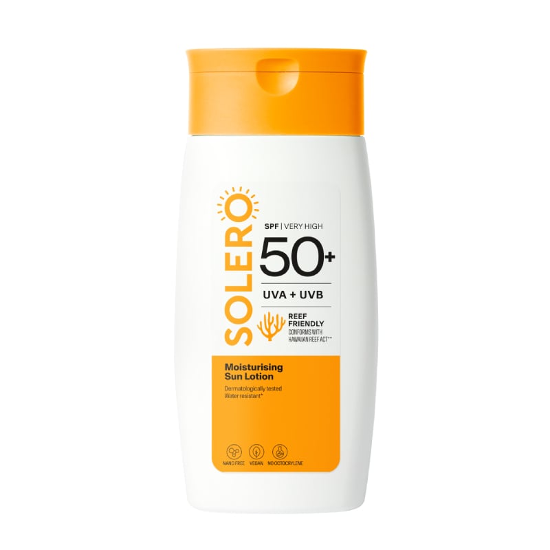 SOLERO SPF50+ mitrinošs saules aizsarglosjons sejai 200ml