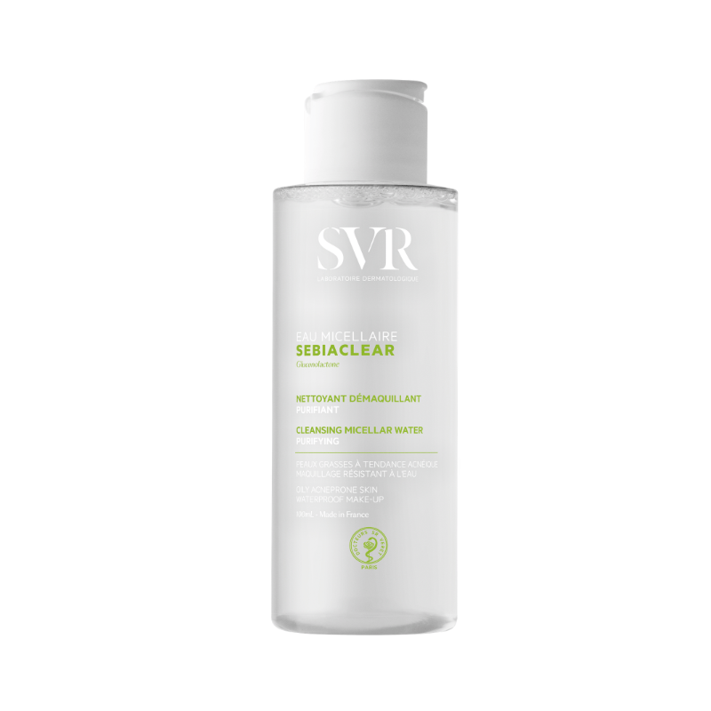 SVR Sebiaclear Eau Micellaire attīrošs micelārais ūdens taukainai, problemātiskai ādai 100 ml